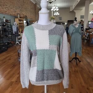 Alfred Dunner Colorblock Knit Sweater Size Petite XL